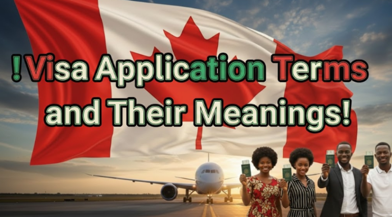 Visa Application Terms and Their Meanings
