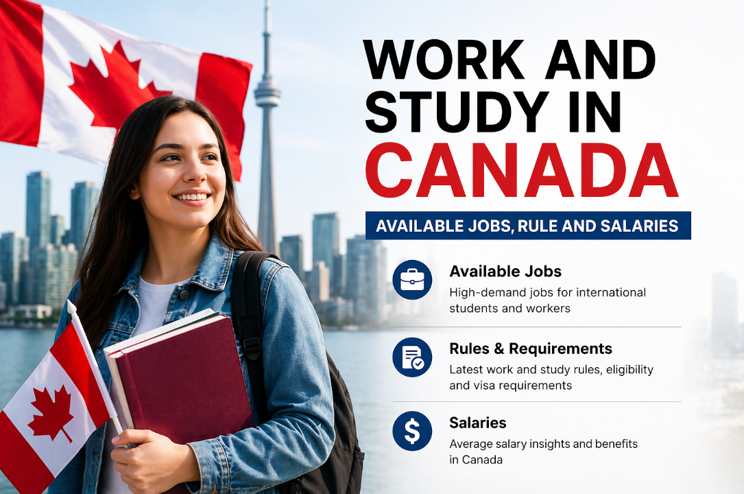 Work and Study in Canada Available Jobs, Rule and Salaries