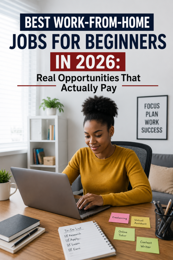 Best Work-From-Home Jobs for Beginners in 2026: Real Opportunities That Actually Pay